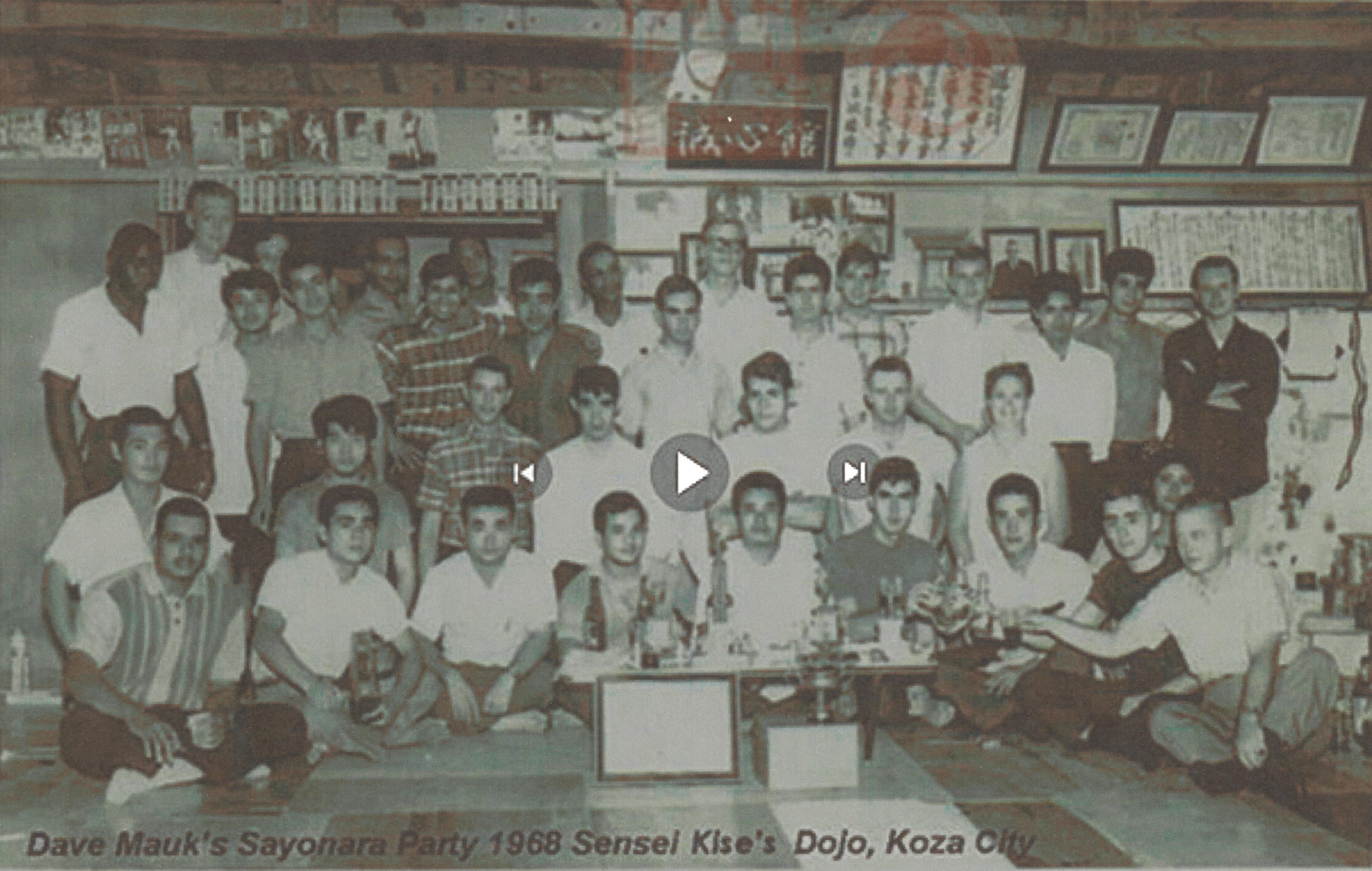 Dave Mauk's Sayonara Party 1968 Sensei Kise's Dojo, Koza City
